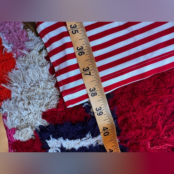 90s Vintage Bisou Bisou Red & White Horizontal Stripe Body Con Dress - Picture 12 of 12